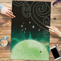 New Zealand Matariki Puzzle Pleiades Star Cluster Green Galaxy LT05 Green - Polynesian Pride