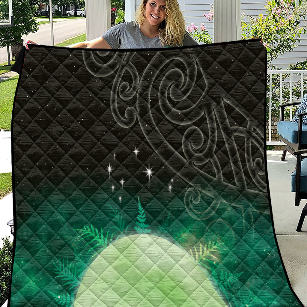 New Zealand Matariki Quilt Pleiades Star Cluster Green Galaxy