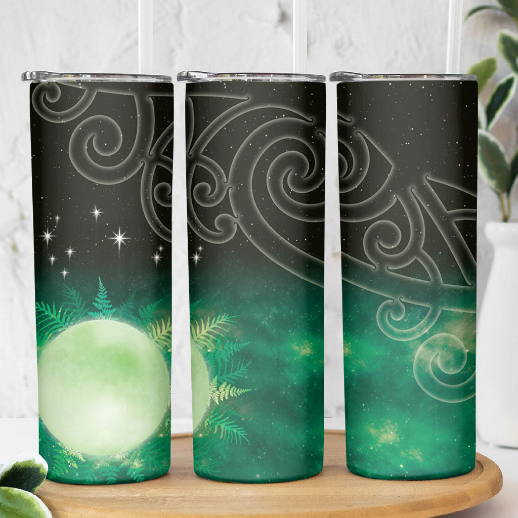 New Zealand Matariki Skinny Tumbler Pleiades Star Cluster Green Galaxy
