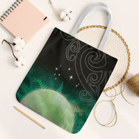 New Zealand Matariki Tote Bag Pleiades Star Cluster Green Galaxy