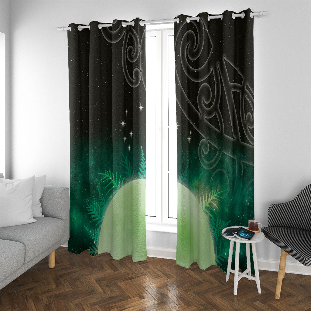New Zealand Matariki Window Curtain Pleiades Star Cluster Green Galaxy