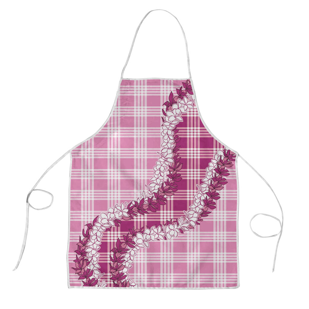 Pink Hawaii Palaka Apron Hawaiian Honohono Lei