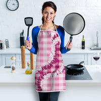 Pink Hawaii Palaka Apron Hawaiian Honohono Lei