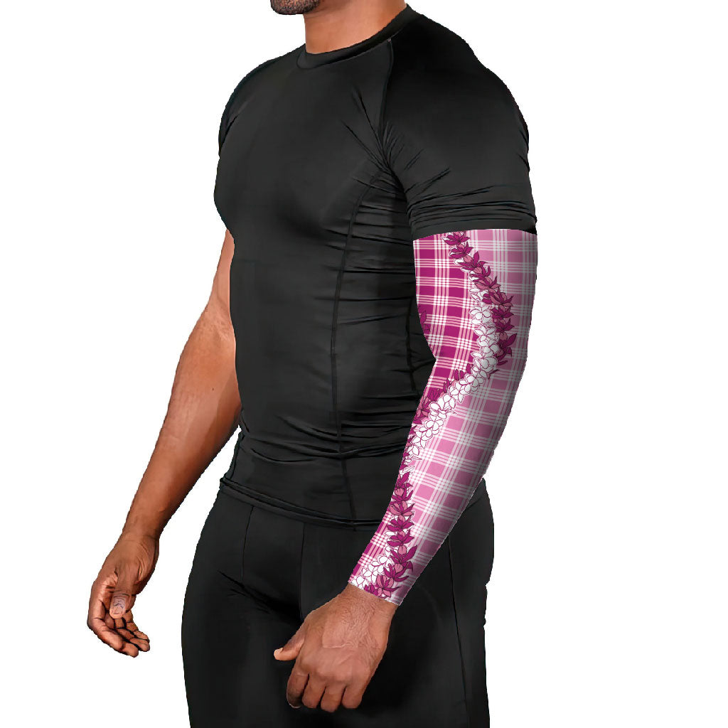 Pink Hawaii Palaka Arm Sleeves Hawaiian Honohono Lei