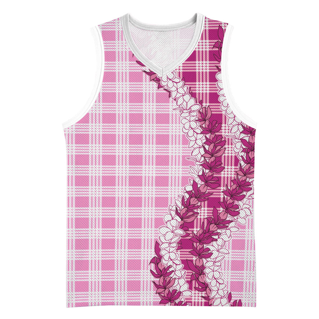 Pink Hawaii Palaka Basketball Jersey Hawaiian Honohono Lei LT05 Unisex Pink - Polynesian Pride