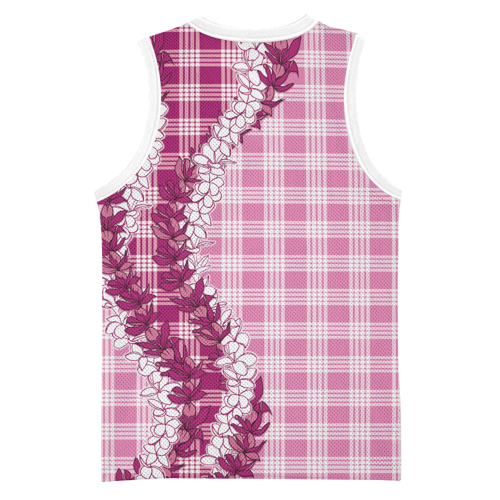 Pink Hawaii Palaka Basketball Jersey Hawaiian Honohono Lei