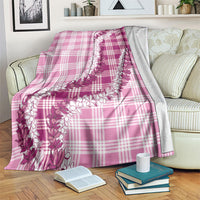 Pink Hawaii Palaka Blanket Hawaiian Honohono Lei