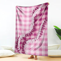 Pink Hawaii Palaka Blanket Hawaiian Honohono Lei