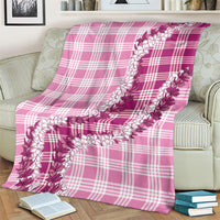 Pink Hawaii Palaka Blanket Hawaiian Honohono Lei
