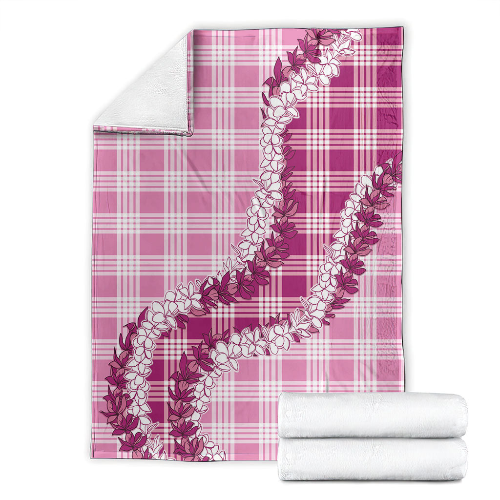Pink Hawaii Palaka Blanket Hawaiian Honohono Lei