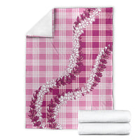 Pink Hawaii Palaka Blanket Hawaiian Honohono Lei