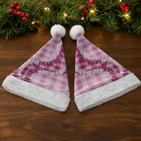 Pink Hawaii Palaka Christmas Santa Hat Hawaiian Honohono Lei LT05 - Polynesian Pride