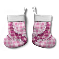 Pink Hawaii Palaka Christmas Stocking Hawaiian Honohono Lei LT05 - Polynesian Pride