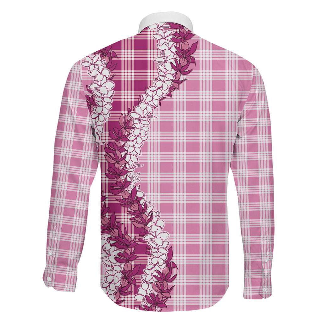 Pink Hawaii Palaka Family Matching Puletasi and Hawaiian Shirt Hawaiian Honohono Lei LT05 - Polynesian Pride