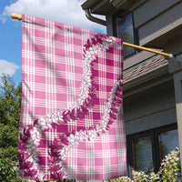 Pink Hawaii Palaka Garden Flag Hawaiian Honohono Lei
