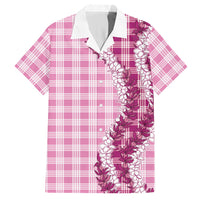 Pink Hawaii Palaka Hawaiian Shirt Hawaiian Honohono Lei