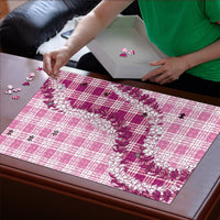 Pink Hawaii Palaka Puzzle Hawaiian Honohono Lei