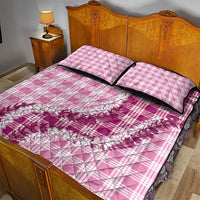 Pink Hawaii Palaka Quilt Bed Set Hawaiian Honohono Lei LT05 - Polynesian Pride