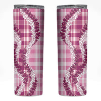 Pink Hawaii Palaka Skinny Tumbler Hawaiian Honohono Lei LT05 Pink - Polynesian Pride