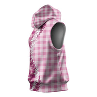 Pink Hawaii Palaka Sleeveless Hoodie Hawaiian Honohono Lei LT05 - Polynesian Pride