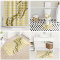 Yellow Hawaii Palaka Bathroom Set Hawaiian Honohono Lei