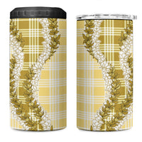 Yellow Hawaii Palaka 4 in 1 Can Cooler Tumbler Hawaiian Honohono Lei LT05 One Size: 16 oz Yellow - Polynesian Pride