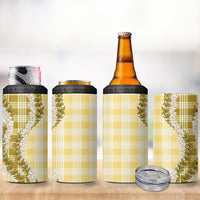 Yellow Hawaii Palaka 4 in 1 Can Cooler Tumbler Hawaiian Honohono Lei LT05 - Polynesian Pride