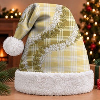 Yellow Hawaii Palaka Christmas Santa Hat Hawaiian Honohono Lei LT05 With Fur Yellow - Polynesian Pride