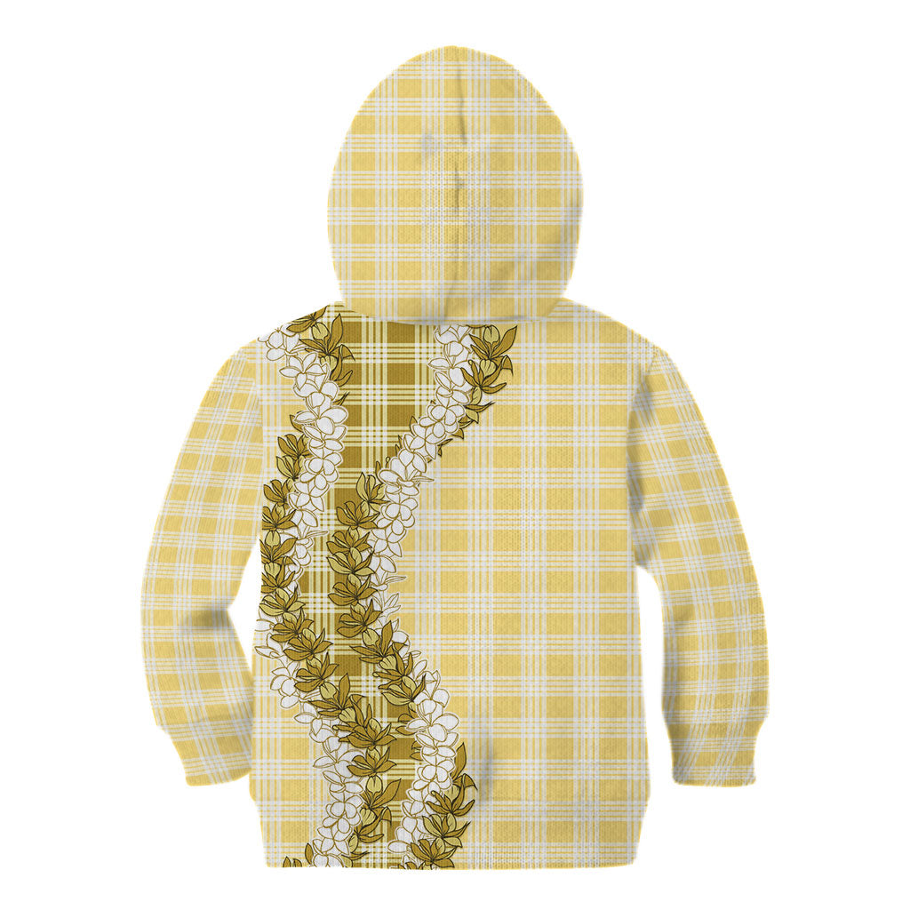 Yellow Hawaii Palaka Kid Hoodie Hawaiian Honohono Lei