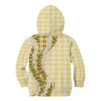 Yellow Hawaii Palaka Kid Hoodie Hawaiian Honohono Lei