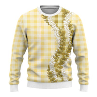 Yellow Hawaii Palaka Ugly Christmas Sweater Hawaiian Honohono Lei LT05 - Polynesian Pride