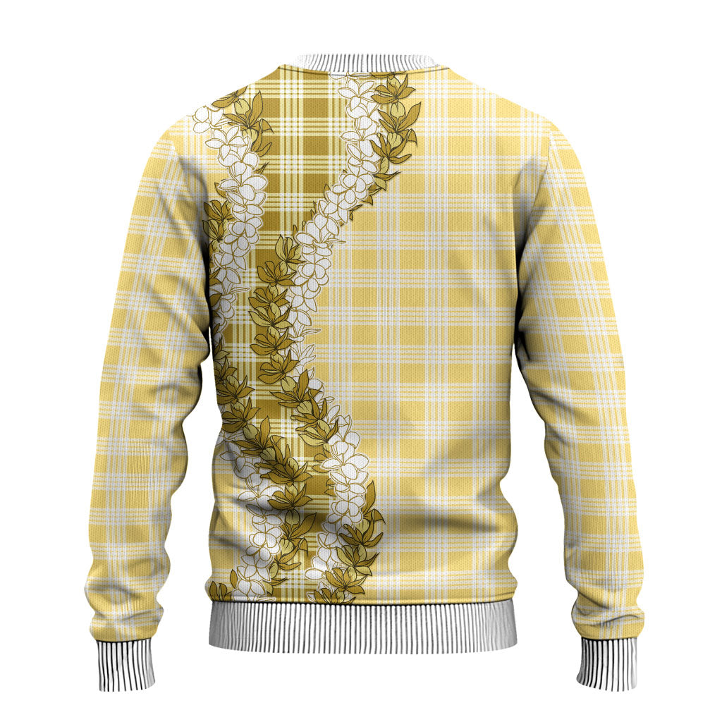 Yellow Hawaii Palaka Ugly Christmas Sweater Hawaiian Honohono Lei LT05 - Polynesian Pride