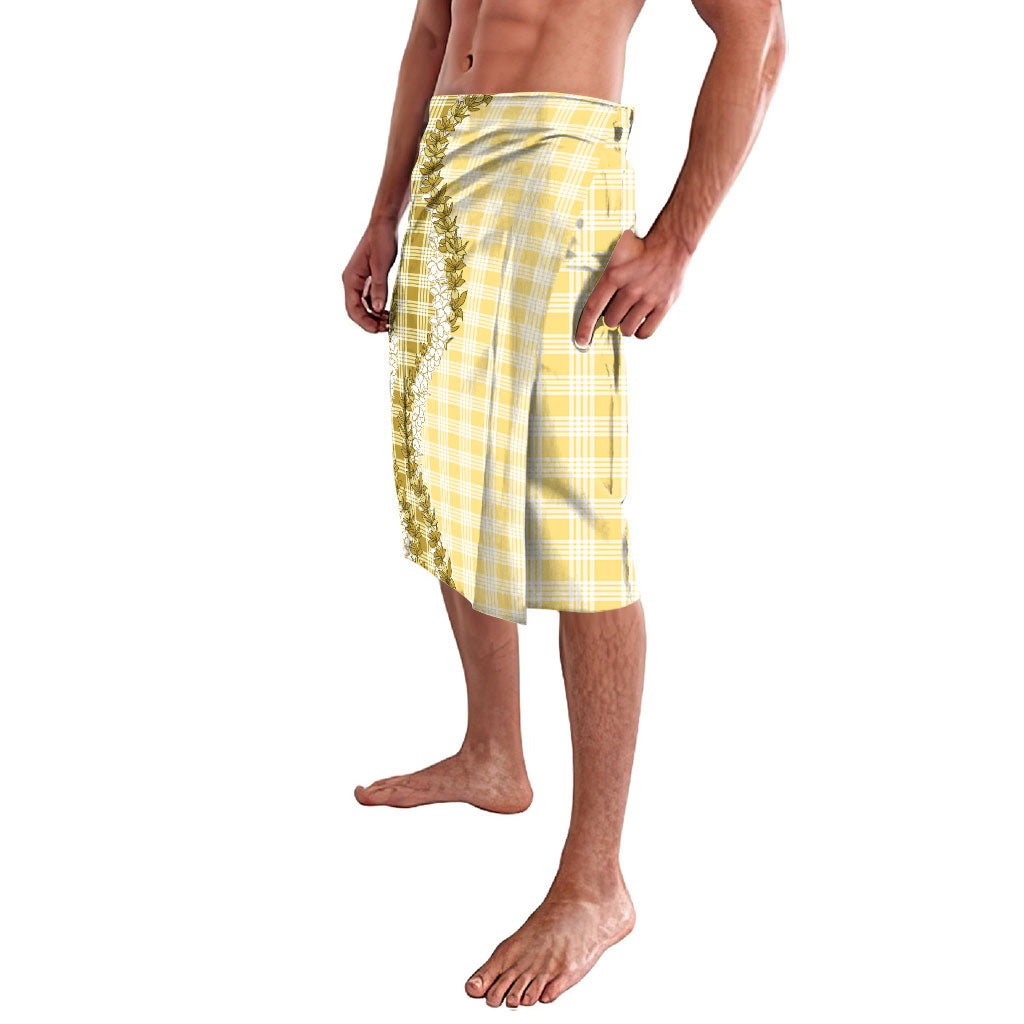 Yellow Hawaii Palaka Lavalava Hawaiian Honohono Lei LT05 - Polynesian Pride