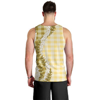 Yellow Hawaii Palaka Men Tank Top Hawaiian Honohono Lei