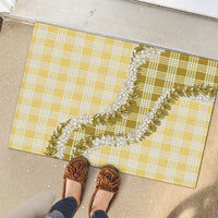 Yellow Hawaii Palaka Rubber Doormat Hawaiian Honohono Lei LT05 - Polynesian Pride
