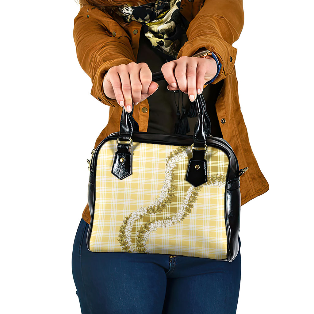 Yellow Hawaii Palaka Shoulder Handbag Hawaiian Honohono Lei LT05 One Size Yellow - Polynesian Pride