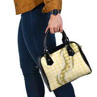Yellow Hawaii Palaka Shoulder Handbag Hawaiian Honohono Lei LT05 - Polynesian Pride