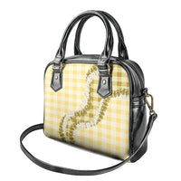 Yellow Hawaii Palaka Shoulder Handbag Hawaiian Honohono Lei LT05 - Polynesian Pride