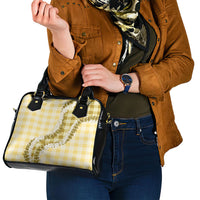 Yellow Hawaii Palaka Shoulder Handbag Hawaiian Honohono Lei LT05 - Polynesian Pride