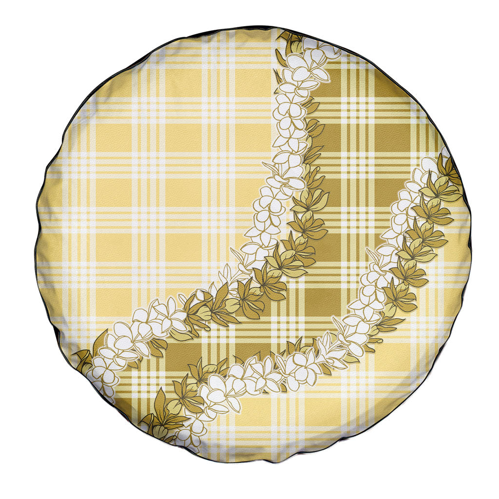Yellow Hawaii Palaka Spare Tire Cover Hawaiian Honohono Lei