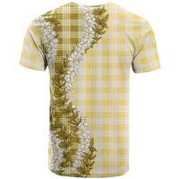 Yellow Hawaii Palaka T Shirt Hawaiian Honohono Lei