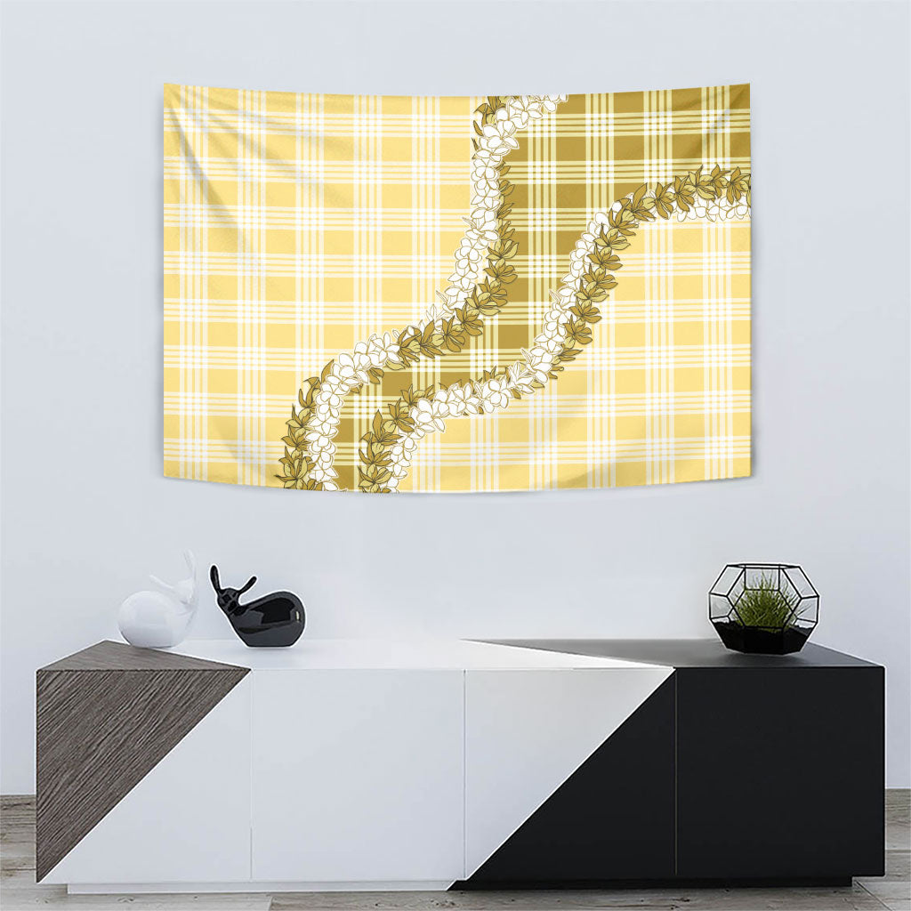 Yellow Hawaii Palaka Tapestry Hawaiian Honohono Lei