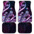 Hawaiian Monk Seal Car Mats Kakau Tribal Pattern Violet Gradient