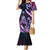 Hawaiian Monk Seal Mermaid Dress Kakau Tribal Pattern Violet Gradient