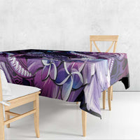 Hawaiian Monk Seal Tablecloth Kakau Tribal Pattern Violet Gradient