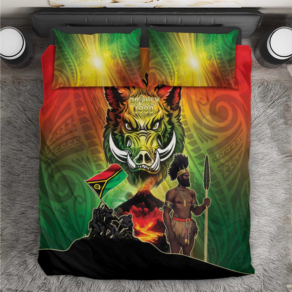 Vanuatu July 30th 1980 Bedding Set Happy Independence Day LT05 Reggae - Polynesian Pride