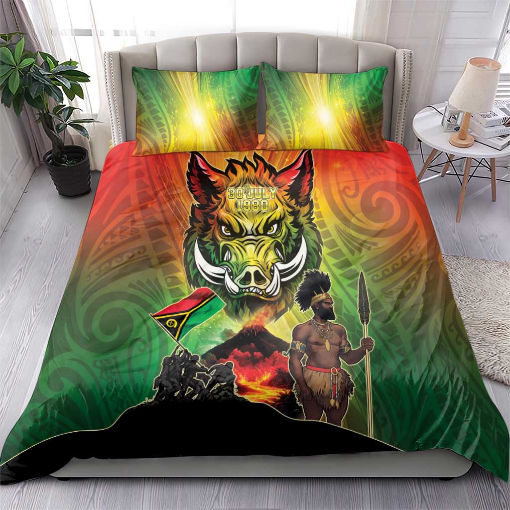 Vanuatu July 30th 1980 Bedding Set Happy Independence Day LT05 - Polynesian Pride