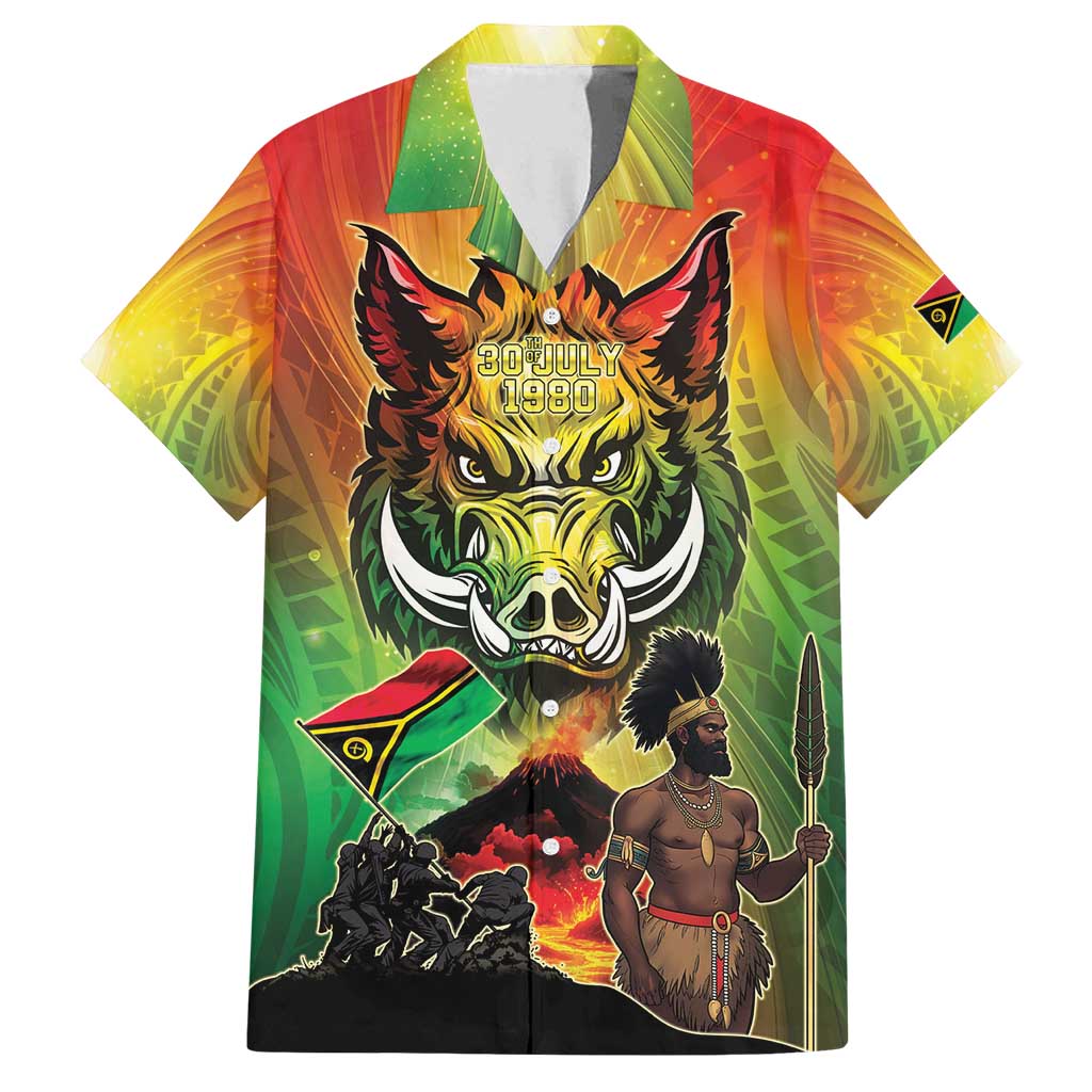 Vanuatu July 30th 1980 Family Matching Long Sleeve Bodycon Dress and Hawaiian Shirt Happy Independence Day - Polynesian Pride