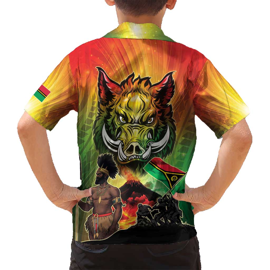 Vanuatu July 30th 1980 Family Matching Off Shoulder Short Dress and Hawaiian Shirt Happy Independence Day - Polynesian Pride