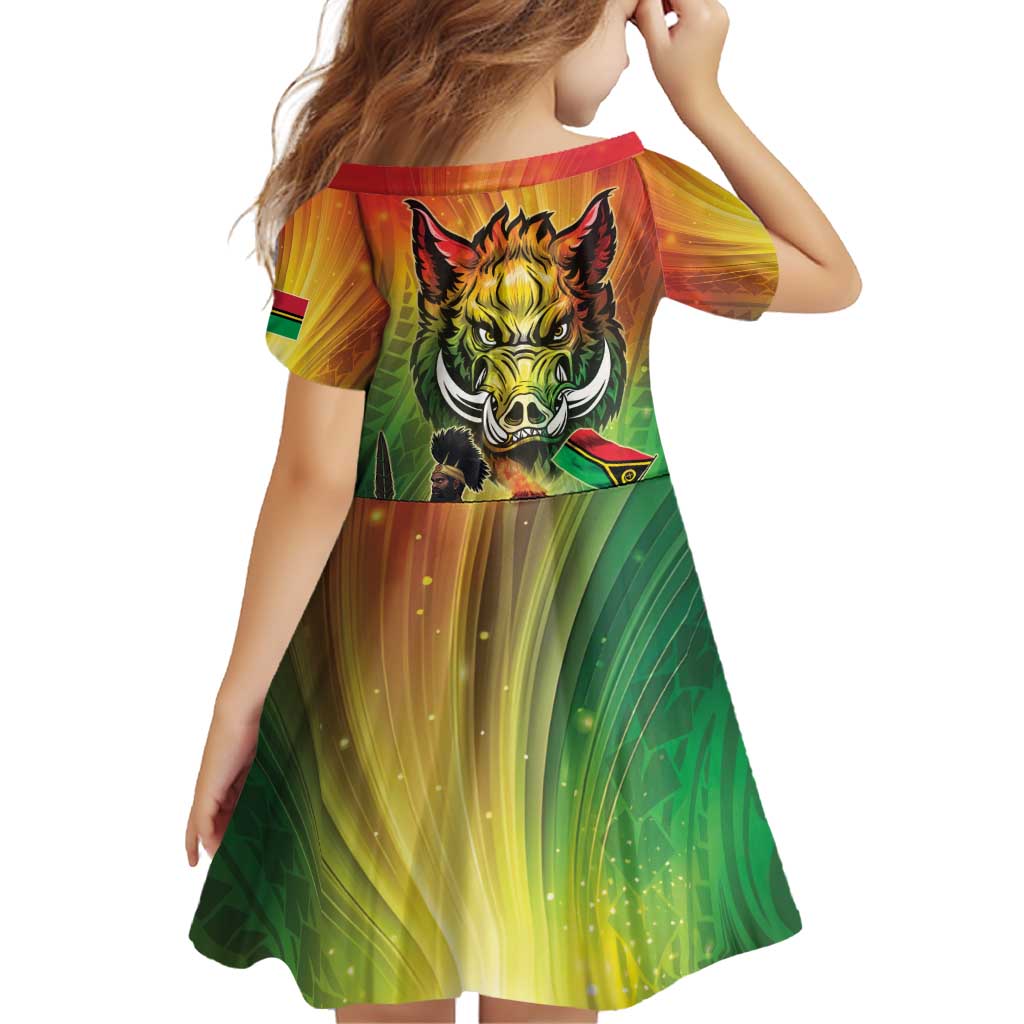 Vanuatu July 30th 1980 Family Matching Off Shoulder Short Dress and Hawaiian Shirt Happy Independence Day - Polynesian Pride